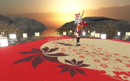 3Dステージ灯篭流し