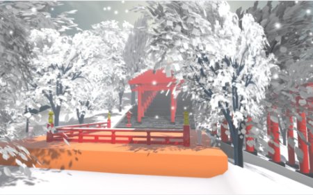 階段神社冬仕様