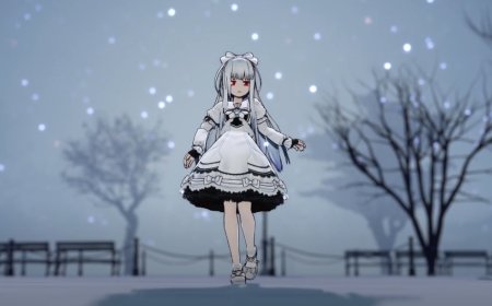 雪の中で歌い踊る少女