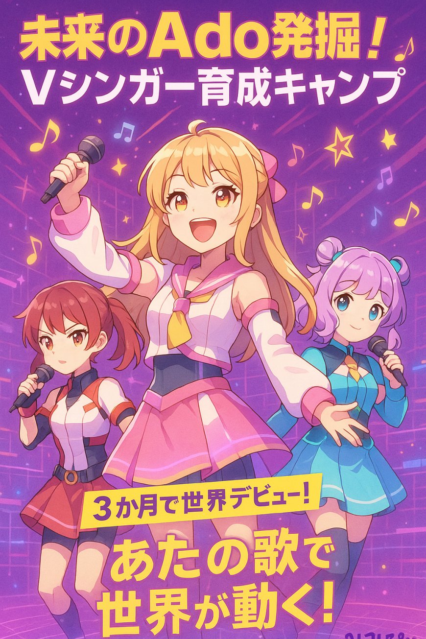 未来のAdo発掘!Vシンガー育成キャンプ企画案